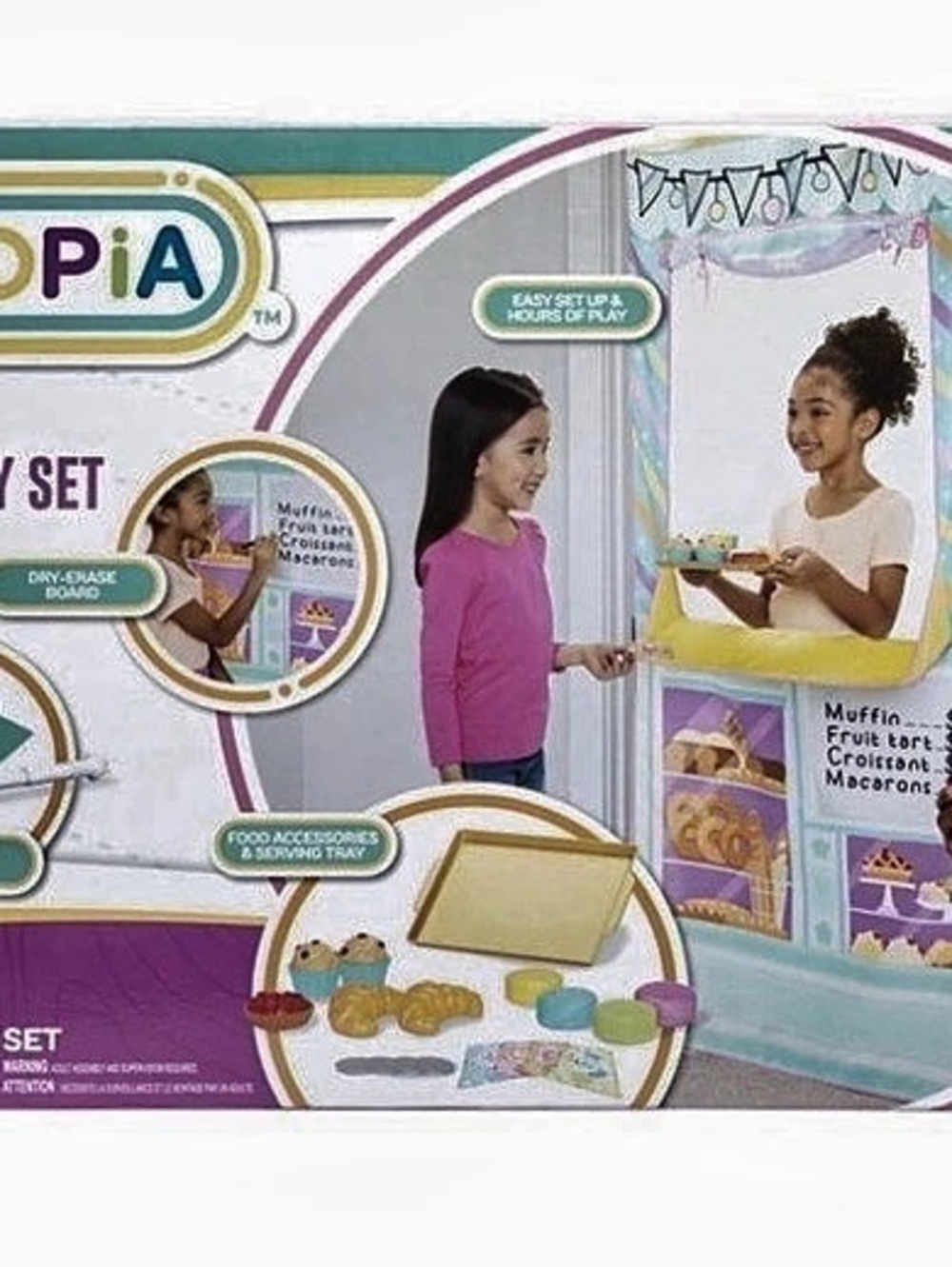 KidTopia Little Baker Doorway Play Set 23-Piece Pretend Play Set